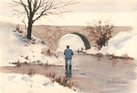 Jan Clutterbuck (1919-2020) - Mid 20th Century Watercolour, Snowy River