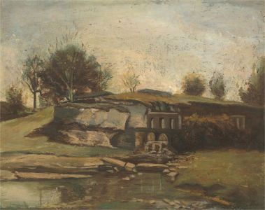 Mid 20th Century Oil - Rocky Stream