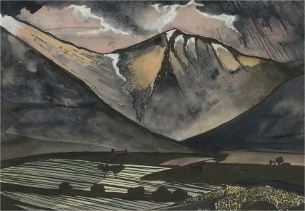 David Carson Miller - 1986 Watercolour, Great Gable from Wasdale