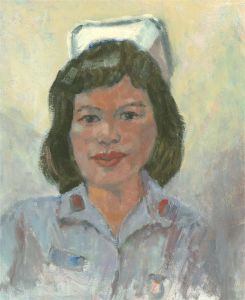 Barbara Doyle (b.1917) - Contemporary Oil, Smiling Nurse