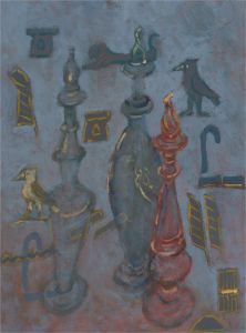 Barbara Doyle (b.1917) - 1960 Oil, Egyptian Vases