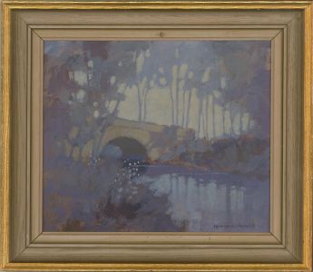 Norman James Battershill (b.1922) - 20th Century Oil, Bridge and Stream, Arundel