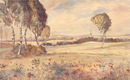 1936 Watercolour - Country Landscape