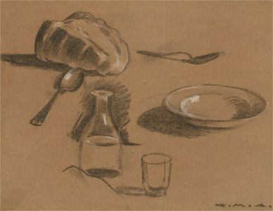 Giorgio Matteo Aicardi (1891-1985) - Charcoal Drawing, Still Life Studies