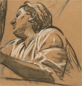 Giorgio Matteo Aicardi (1891-1985) - Charcoal Drawing, Fresco Study, Figure