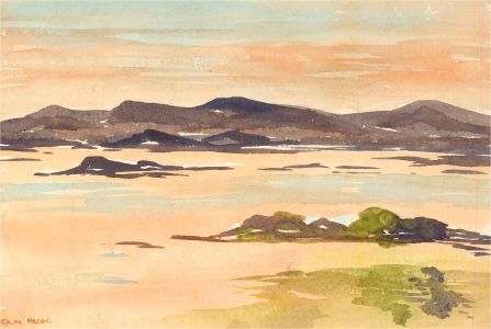 Ralph Nason - Contemporary Watercolour, Highland Sunset