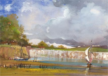 Colin Beats - 1980 Watercolour, The Storm Cloud