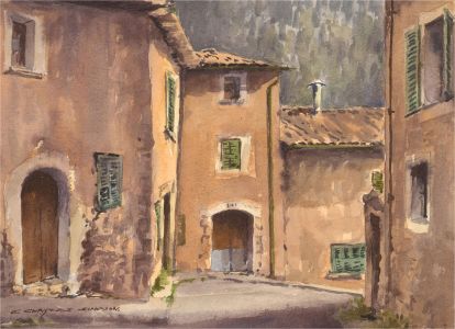Ernest Charles Simpson (1915-2007) - 1991 Watercolour, Biniaraix, Mallorca