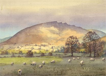 Ernest Charles Simpson (1915-2007) - Watercolour, Saddleback on Blencathra
