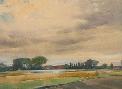 Clarence Woodburn - 1968 Watercolour, Timperley, Cheshire