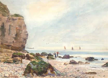 George H. Warr (1907-1933) - 1927 Watercolour, Near Mevagissey, Cornwall
