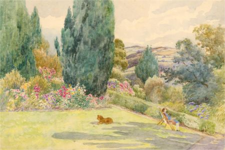 H. Thomas - 20th Century Watercolour, Sunbathing