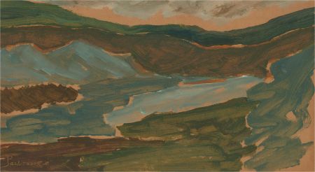 Sealbrooke - A Pair of 20th Century Gouaches, Abstract Landscapes
