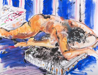Hendrik Grise (1917-1982) - 20th Century Watercolour, Sleeping Figure
