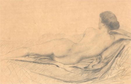 After Velazquez - 1986 Graphite Drawing, The Rokeby Venus
