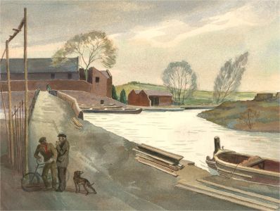 Ronald Dukeshill Moore (1899-1985) - Mid 20th Century Watercolour, The Boatyard