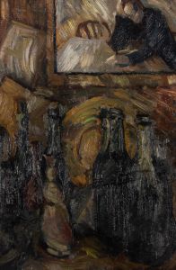 Frank Simcock (b.1929) - 20th Century Oil, The Bar