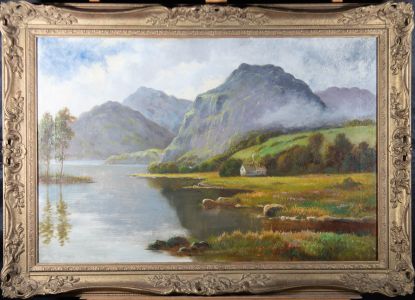 Early 20th Century Oil - Cottage by the Loch