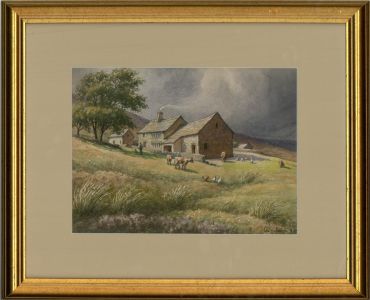Tom Whitehead (1886-1959) - 1947 Watercolour, Haworth, Bronte Country