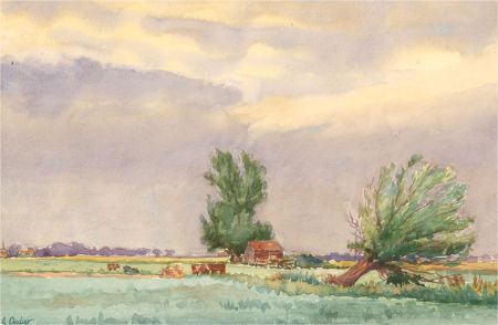 Arthur A. Cooper - Signed Early 20th Century Watercolour, Norfolk Pastures
