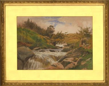 Cyril Ward RCA (1863-1935) - 1892 Watercolour, A Fall in the Willan, Eskdale