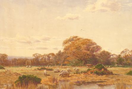 Cyril Ward (1863–1935) - Late 19th Century Watercolour, Grazing the Fields