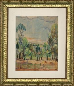 P.H. - Mid 20th Century Watercolour, Trees