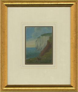 Early 19th Century Oil - Horse and Rider at Bempton Cliffs