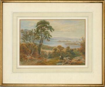John Wilson Hepple (1854-1937) - 1914 Watercolour, Lower Lakes, Killarney