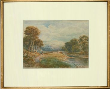 John Wilson Hepple (1854-1937) - 1914 Watercolour, Along the River