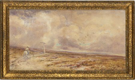 George Warren Blackham (1839-1912) - Watercolour, The Crossroads, Crannock Chase