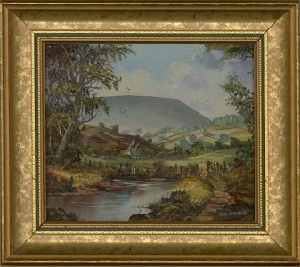 John Corcoran (b.1940) - 20th Century Oil, View of Pendle Hill
