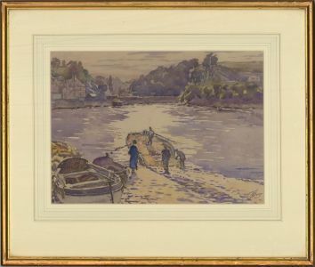 Frank E. Horne (act.1896-1933) - Watercolour, The Shining Ferry