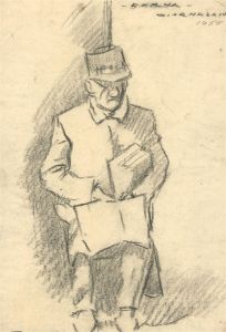 Giorgio Matteo Aicardi (1891-1985) - 1950 Charcoal Drawing, Berna