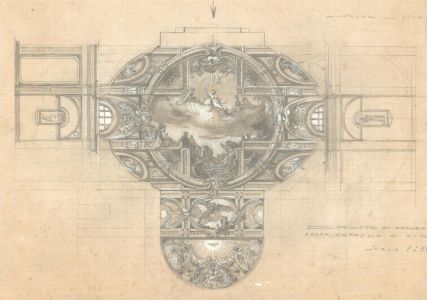 Giorgio Matteo Aicardi (1891-1985) - Graphite Drawing, Fresco Scale Drawing