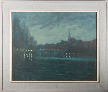 Wallace Francis Doyle (1901-1980) - 20th Century Oil, The Rhine at Konstanz