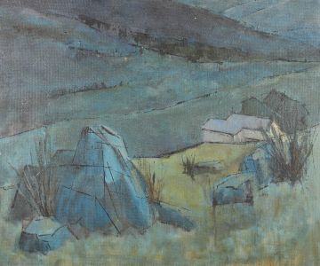 Wallace Francis Doyle (1901-1980) - 1973 Oil, Welsh Hill Farm