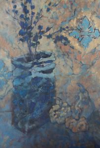 Barbara Doyle (b.1917) - Contemporary Oil, Still Life in Blue