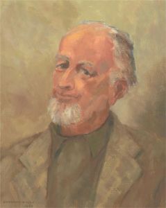 Barbara Doyle (b.1917) - 1980 Oil, Gentleman in Green