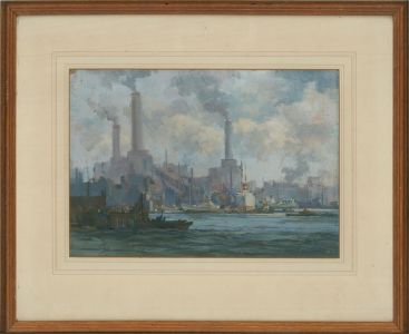 Ian C. Middleton (b.1946) - 20th Century Oil, Industrial Harbour