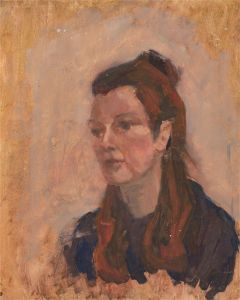 Barbara Doyle (b.1917) - Contemporary Oil, Serious Female Portrait