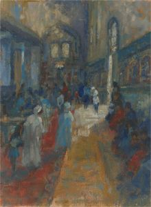 Barbara Doyle (b.1917) - Contemporary Oil, Church Interior