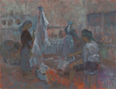 Barbara Doyle (b.1917) - Contemporary Oil, The Laundrette
