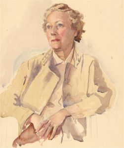 Alexandra E. Layfield - Mid 20th Century Watercolour, Seated Lady