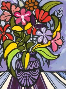 Ray J. Weston - 20th Century Watercolour, Colourful Bouquet