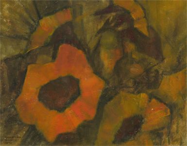 Barbara Doyle (b.1917) - 1976 Oil, Sunflowers