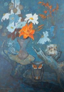 Barbara Doyle (b.1917) - 1991 Oil, The Day Lily