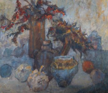 Barbara Doyle (b.1917) - 1976 Oil, Studio Still Life