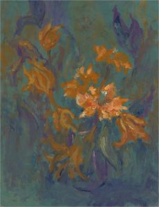 Barbara Doyle (b.1917) - Contemporary Oil, Orange Flowers
