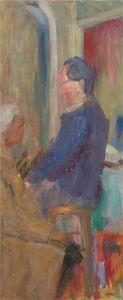 Barbara Doyle (b.1917) - Contemporary Oil, Seated Male